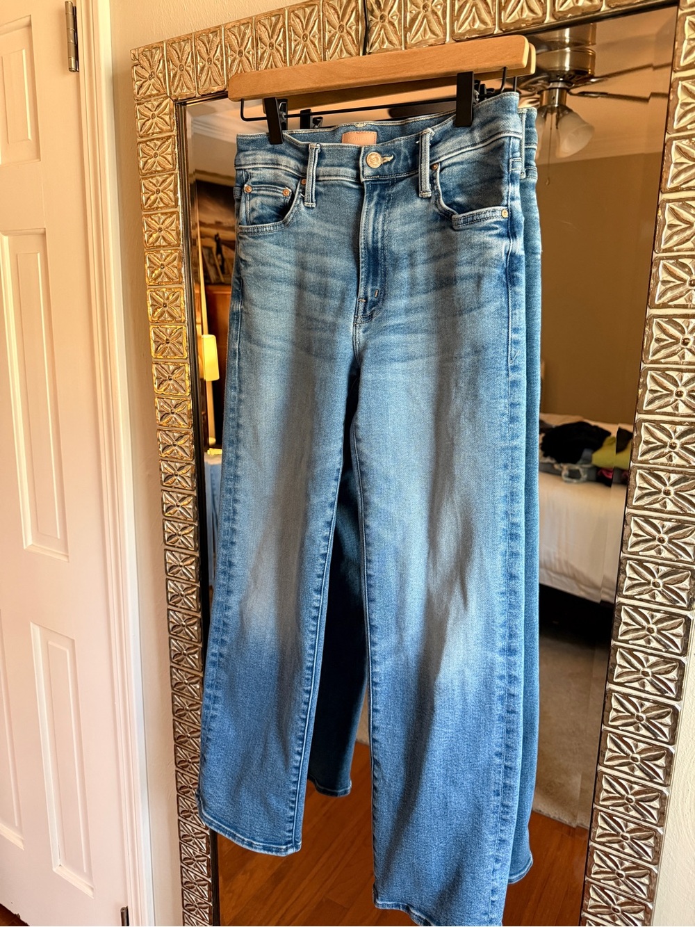 Mother Denim 27 Midrise Rambler Zip Ankle - Out of the Blue